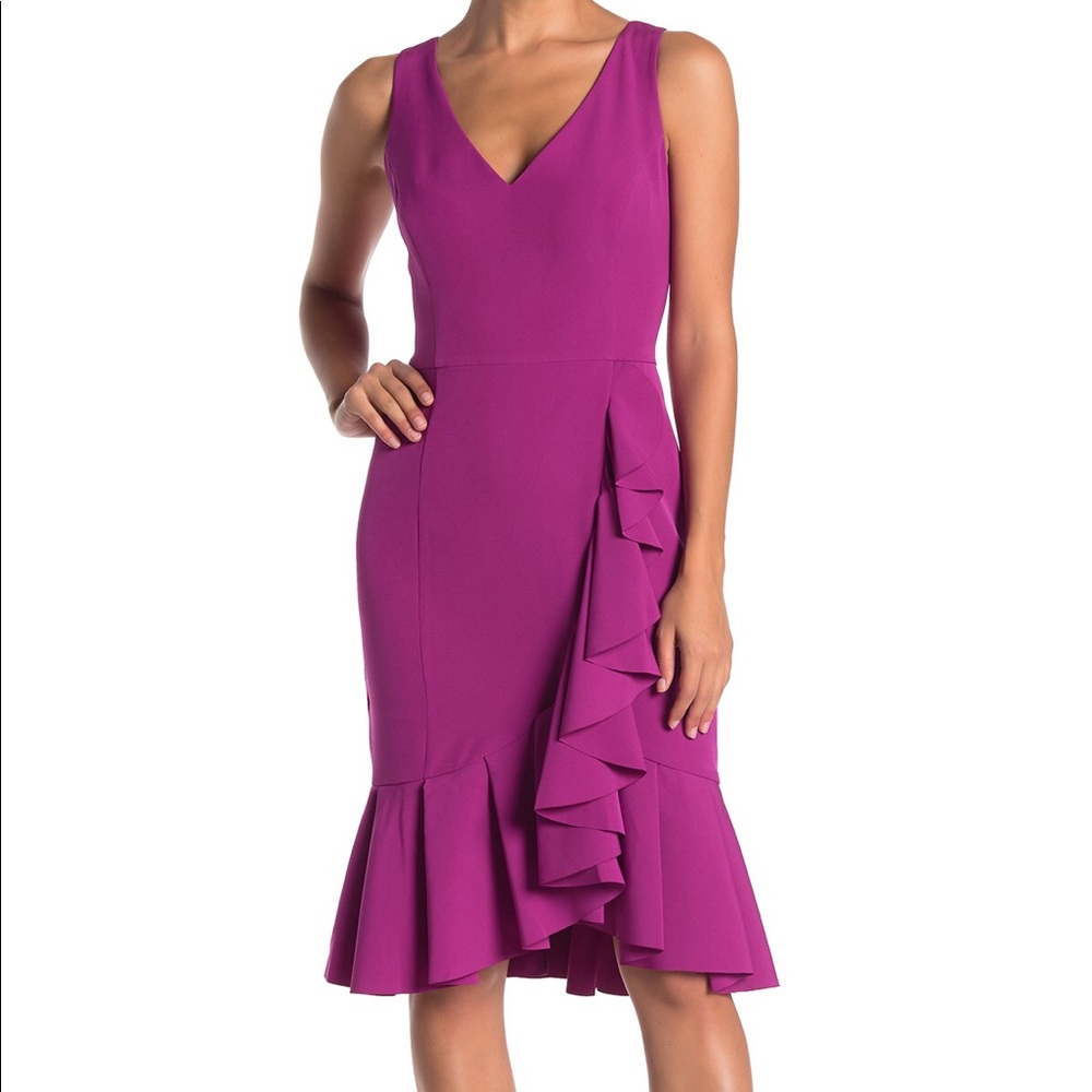Marina V-neck Ruffle Dress